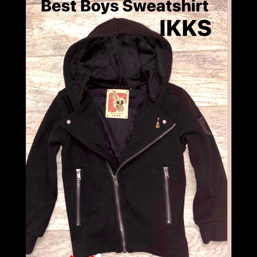 IKKS Faux Fur Lined Zippered Sweatshirt